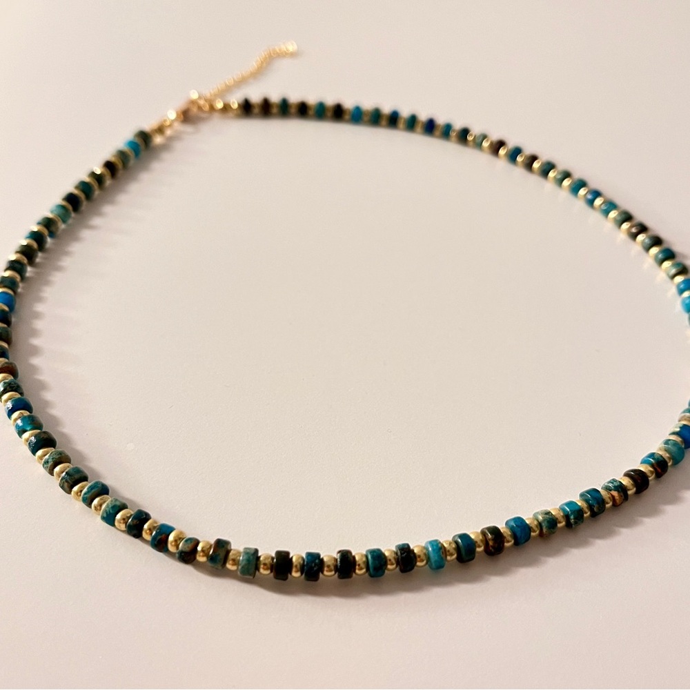Ocean Jasper Beaded Choker Necklace - Picture 3 of 7